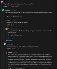 Comments deriding Trainwreckstv (Image via r/LivestreamFail)